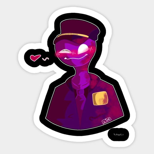 Purple guy Sticker by TheUntamed_Hyenaden